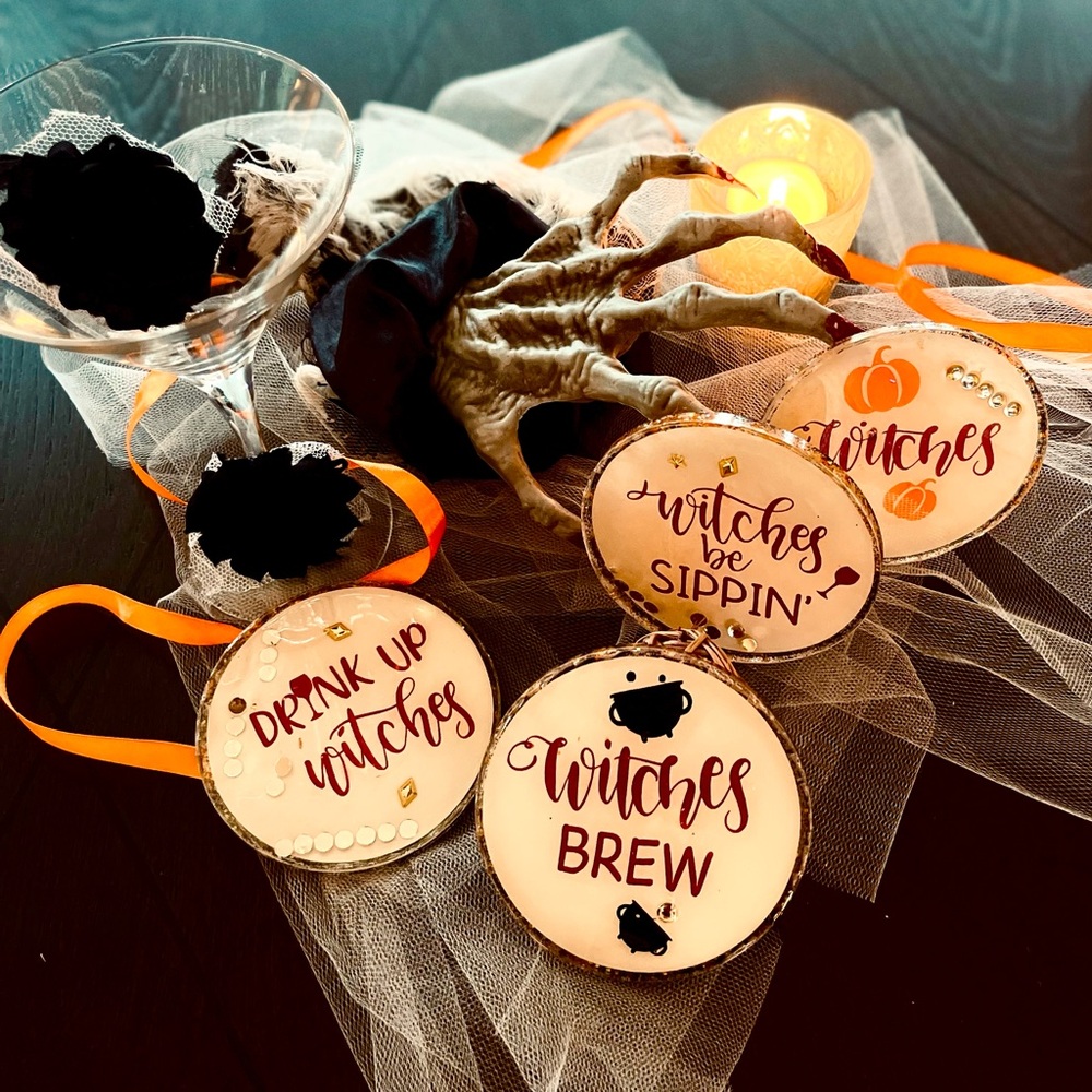 Handmade Halloween Themed Coasters